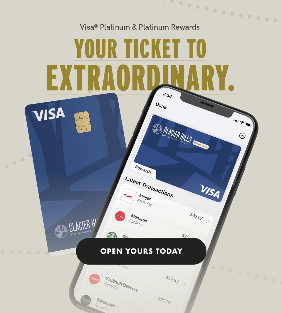 Your ticket to extraordinary. Visa Platinum & Platinum Rewards - OPEN YOURS TODAY (mobile)